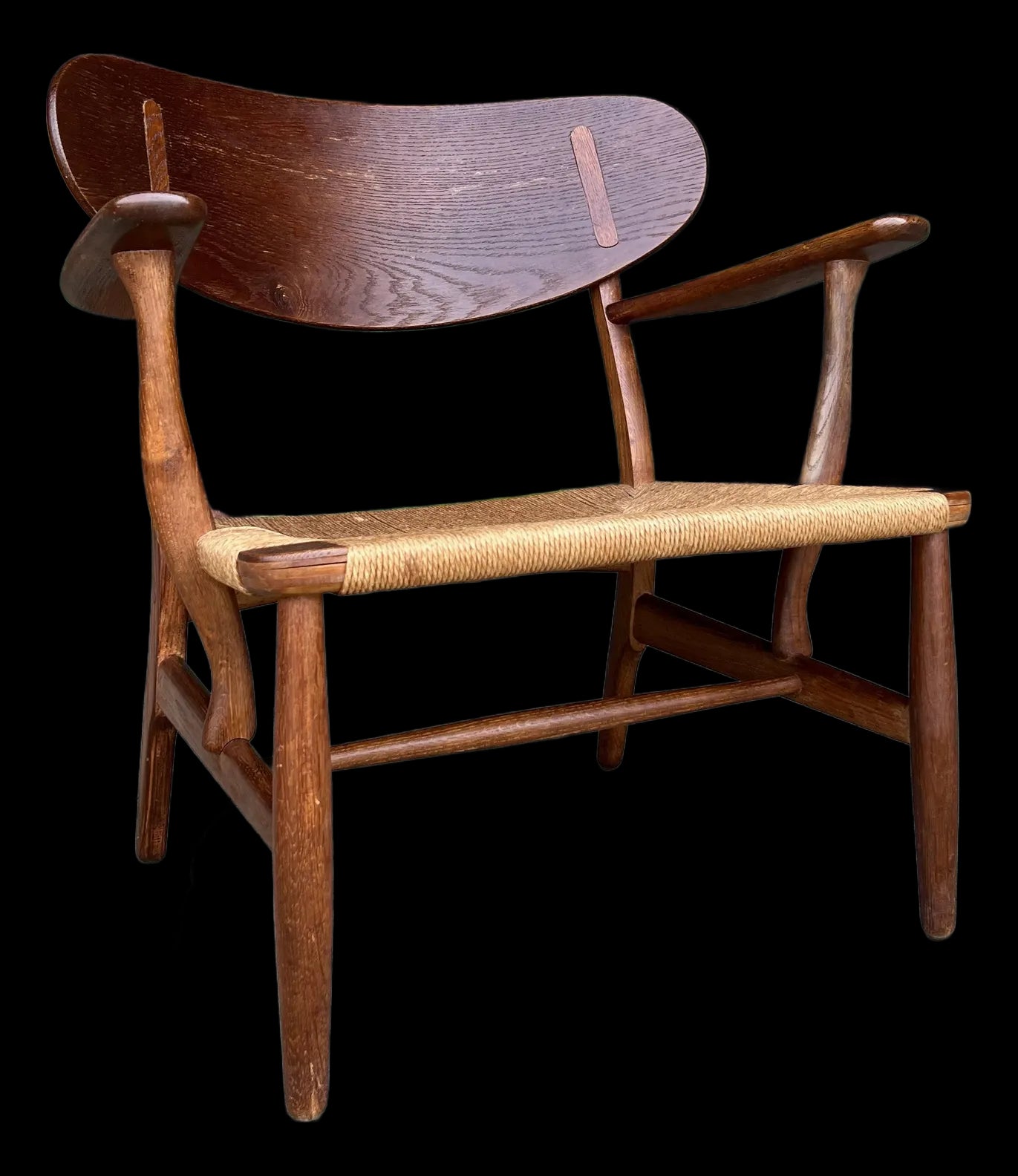 Mid Century Modern Hans Wegner Model Ch22 Shell Back Paddle Armchair