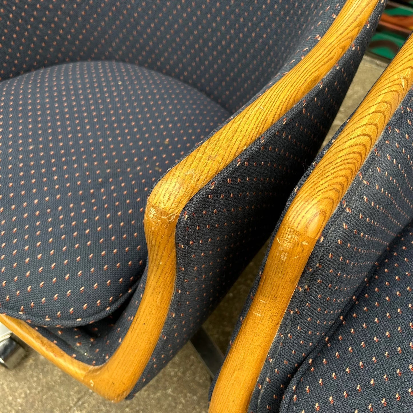 1970s Ward Bennett Office Chairs- Set of 5