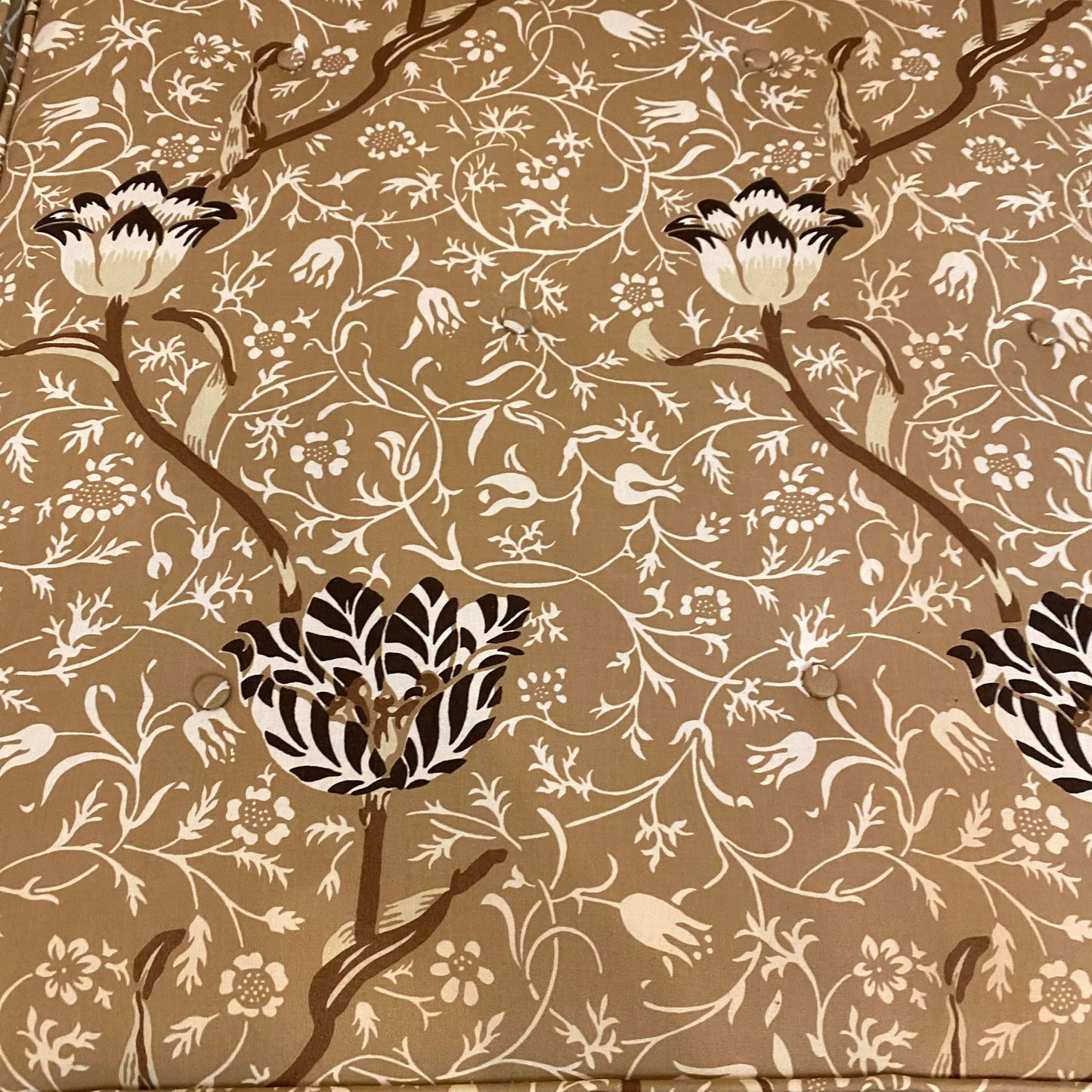 Mid Century Modern Edward Wormley for Dunbar Sofa Recovered in William Morris Fabric Brass Legs