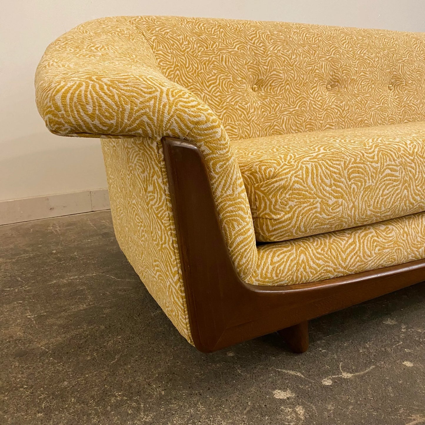 Mid 20th Century Modern Adrian Pearsall Style Reupholstered Sofa