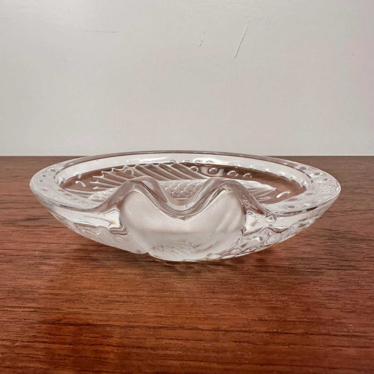 Lalique French Frosted Glass Concareau Koi Fish Bowl