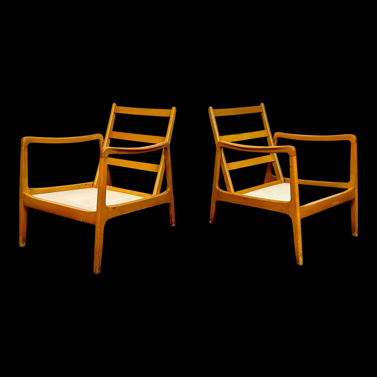 Pair of Danish Modern Lounge Chairs by Ole Wanscher for John Stuart