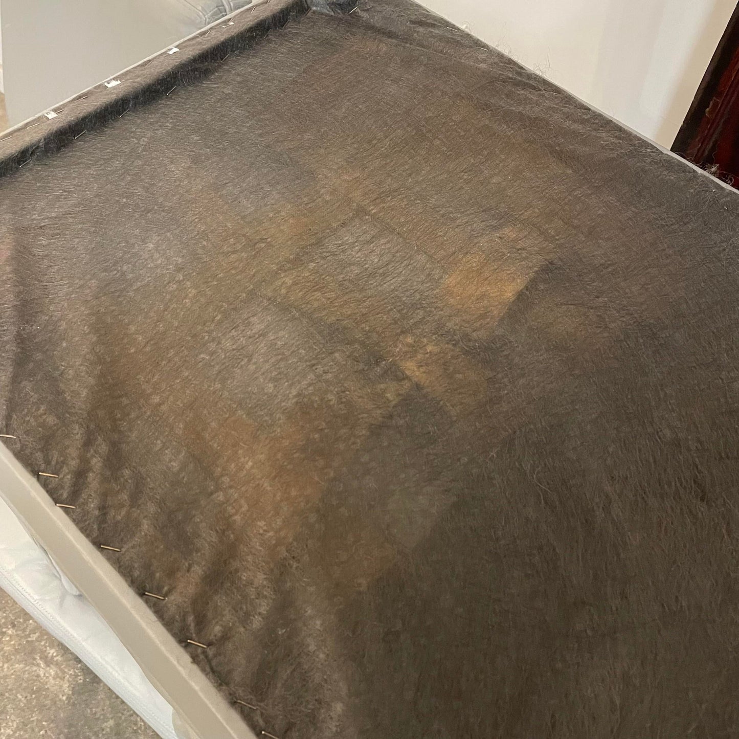 Mid Century Modern Grey Leather Dining Chairs - Set of 6