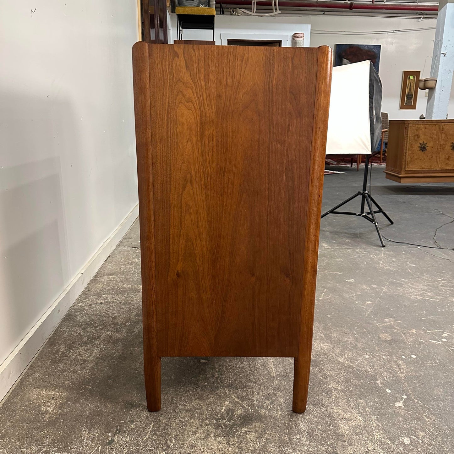 Tall Walnut Dresser by Barney Flagg for Drexel Parrallel