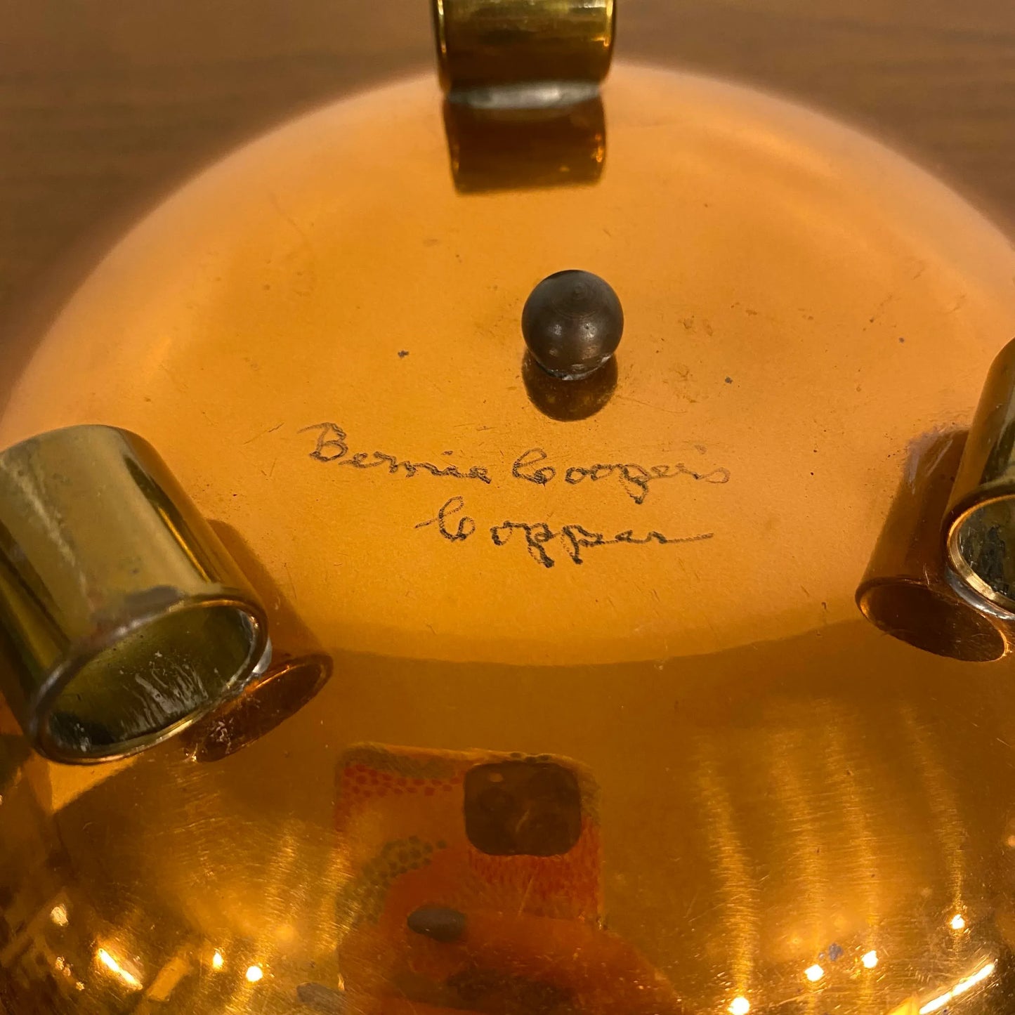 Bernie Cooper Copper Candle Holders Signed Mid Century