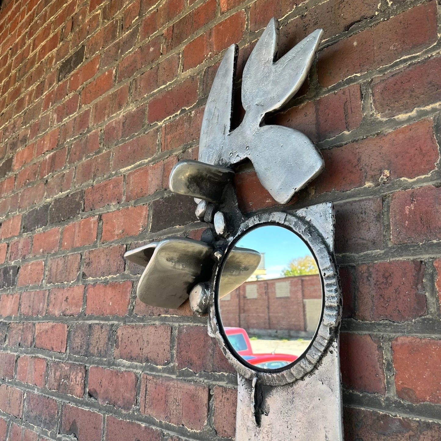 Don Drumm Aluminum Abstract Wall Mirror