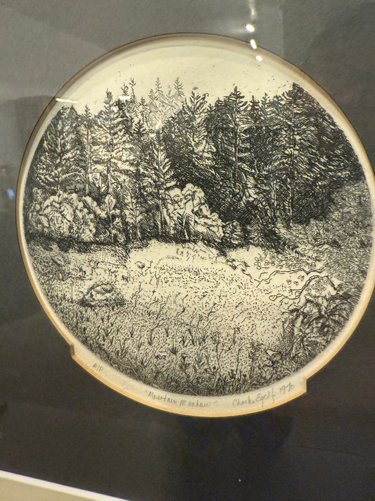 “Mountain Meadow” Etching Print by Egolf 1970