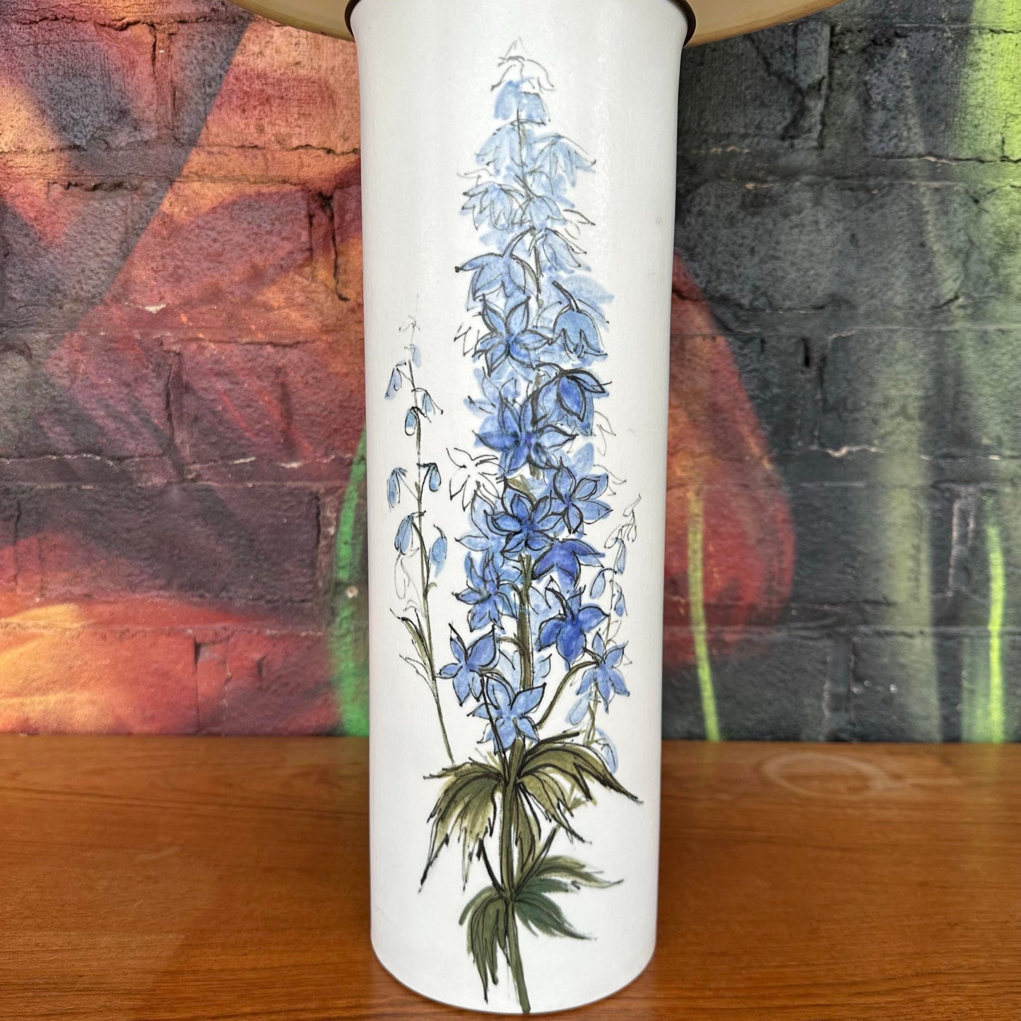 Royal Copenhagen Hand Painted Floral Table Lamp