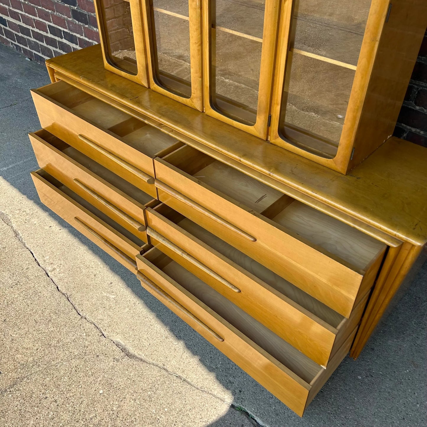 Edmund Spence Glass Hutch Credenza