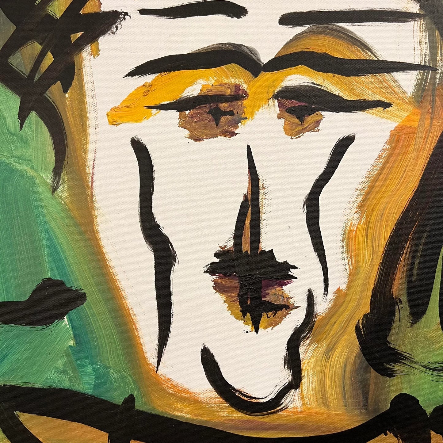 Large Abstract Portrait Acrylic Painting Mattis Feels