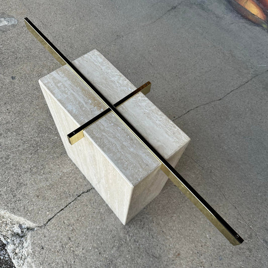 Artedi Marble and Brass Console Table