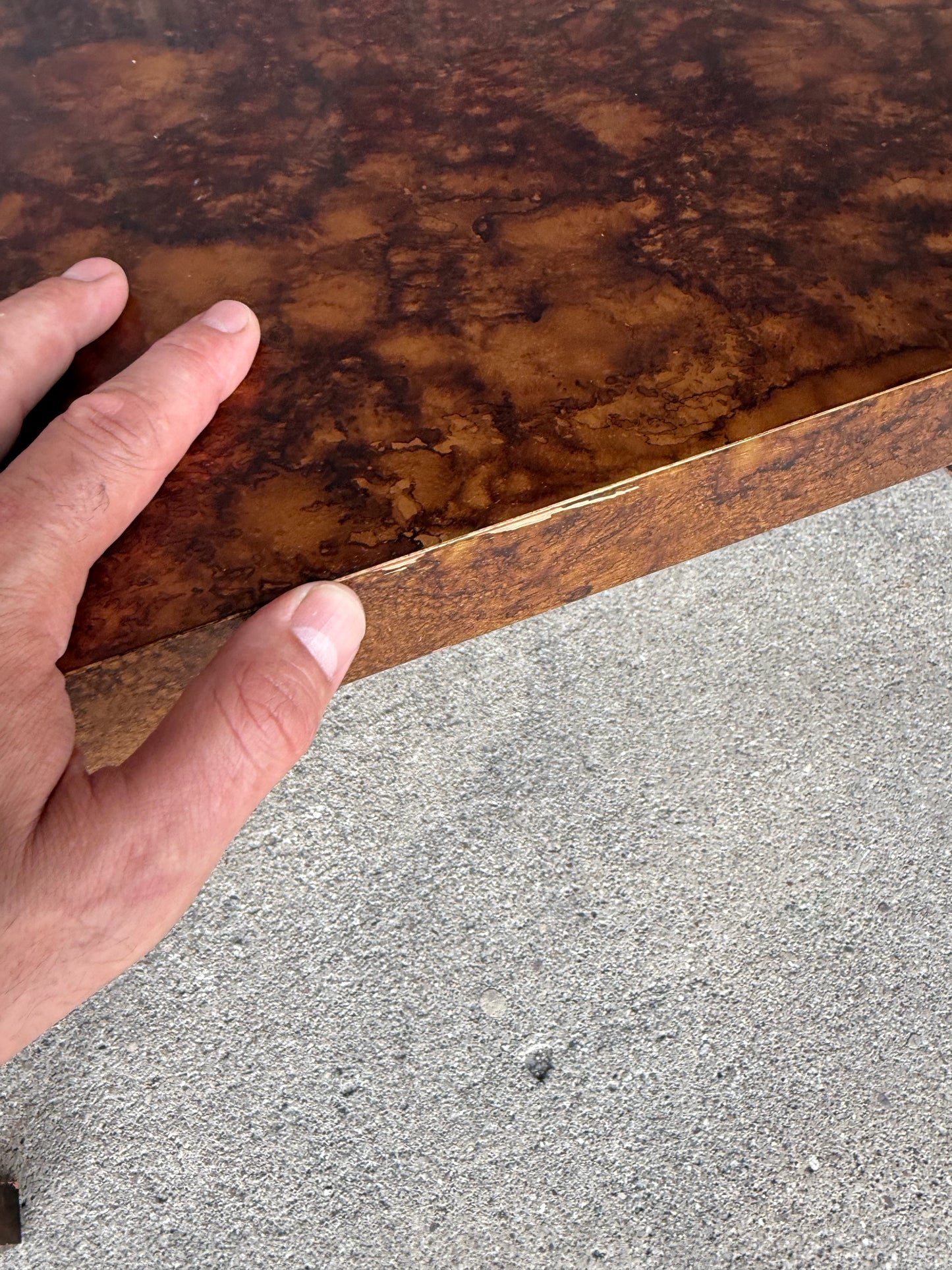 Lane Parson Style Console Table With Tortoise Shell Finish