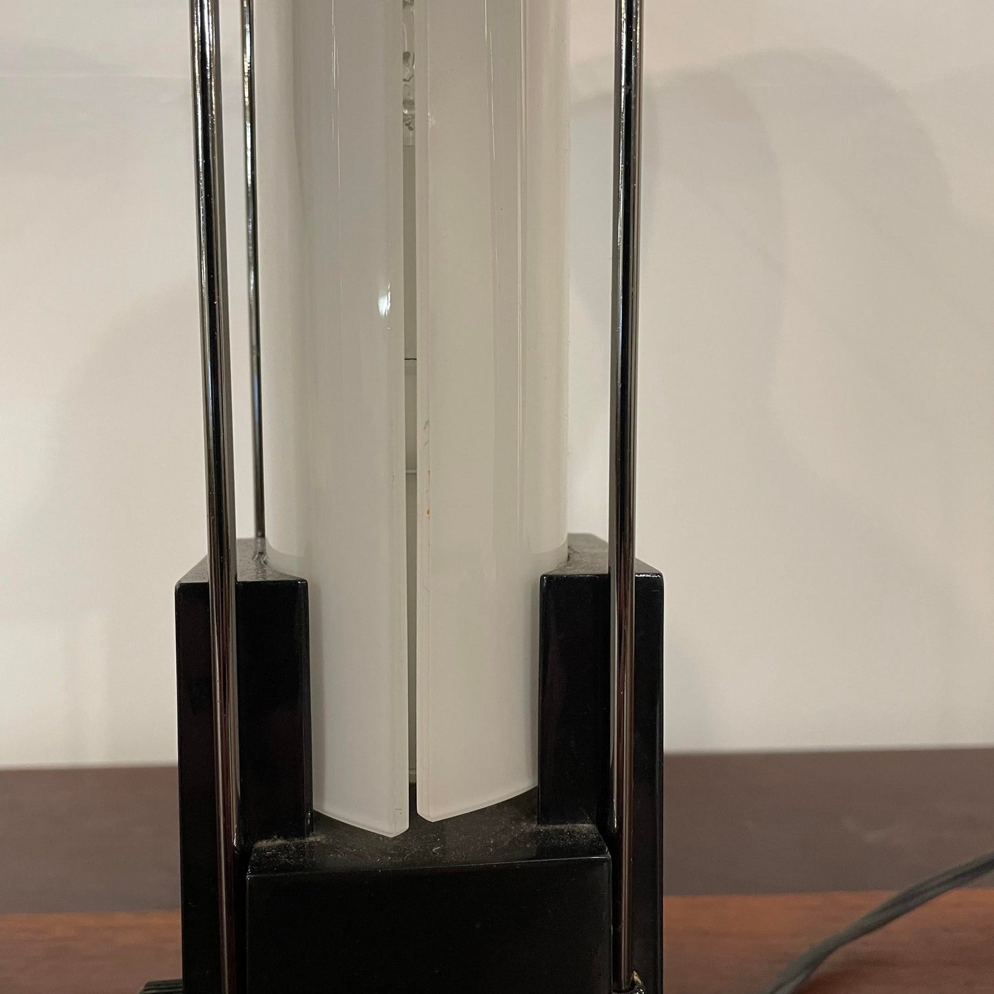 Italian Vintage Copper and Glass Table Lamp by Arteluce Palio