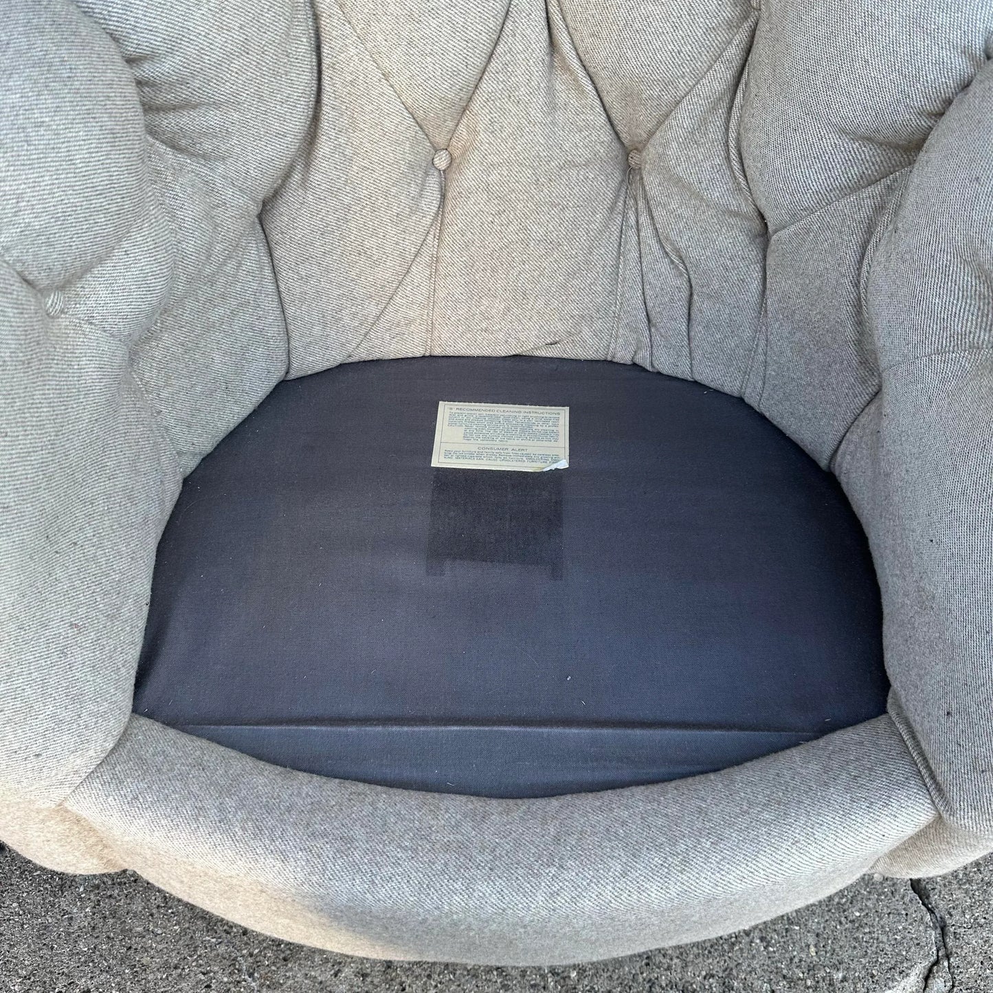 Pair of Milo Baughman Tuffted Swivel Chairs