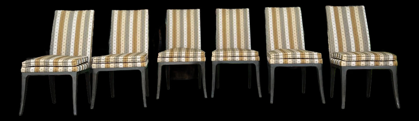 Set of 6 Harvey Probber Dining Chairs Saber Legs