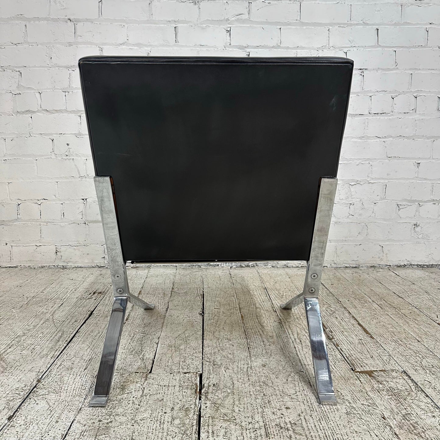 Royal Metal Black and Chrome Slipper Chair