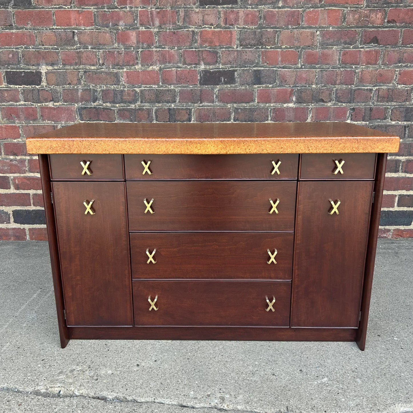 Paul Frankl for Johnson Furniture Company Small Credenza Storage Cabinet