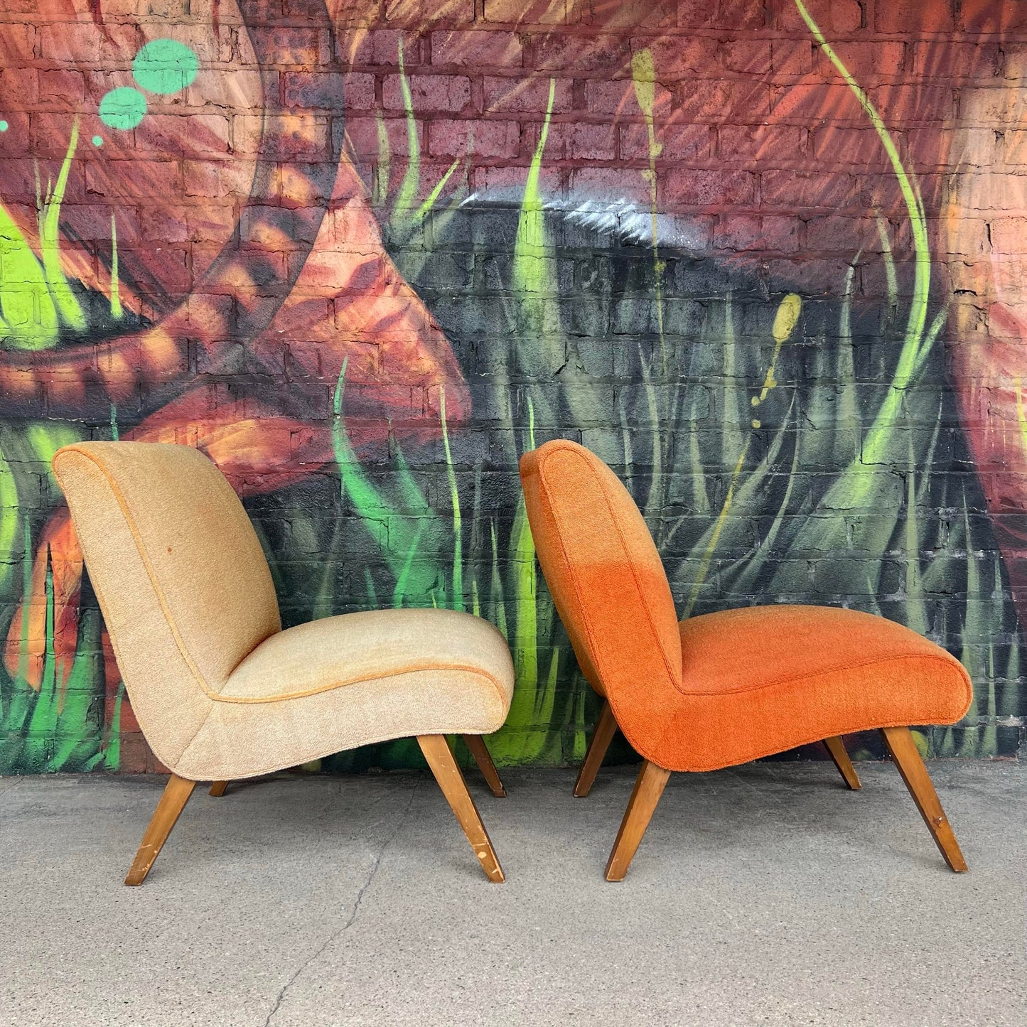 Pair of Slipper Chairs in the Style of Jens Risom