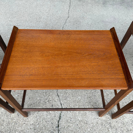 Mid 20th Century Danish Teak Nesting Side Tables