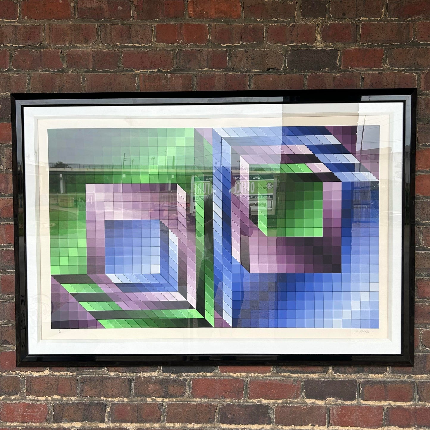 Victor Vasarely Diptych Serigraph Xonau II