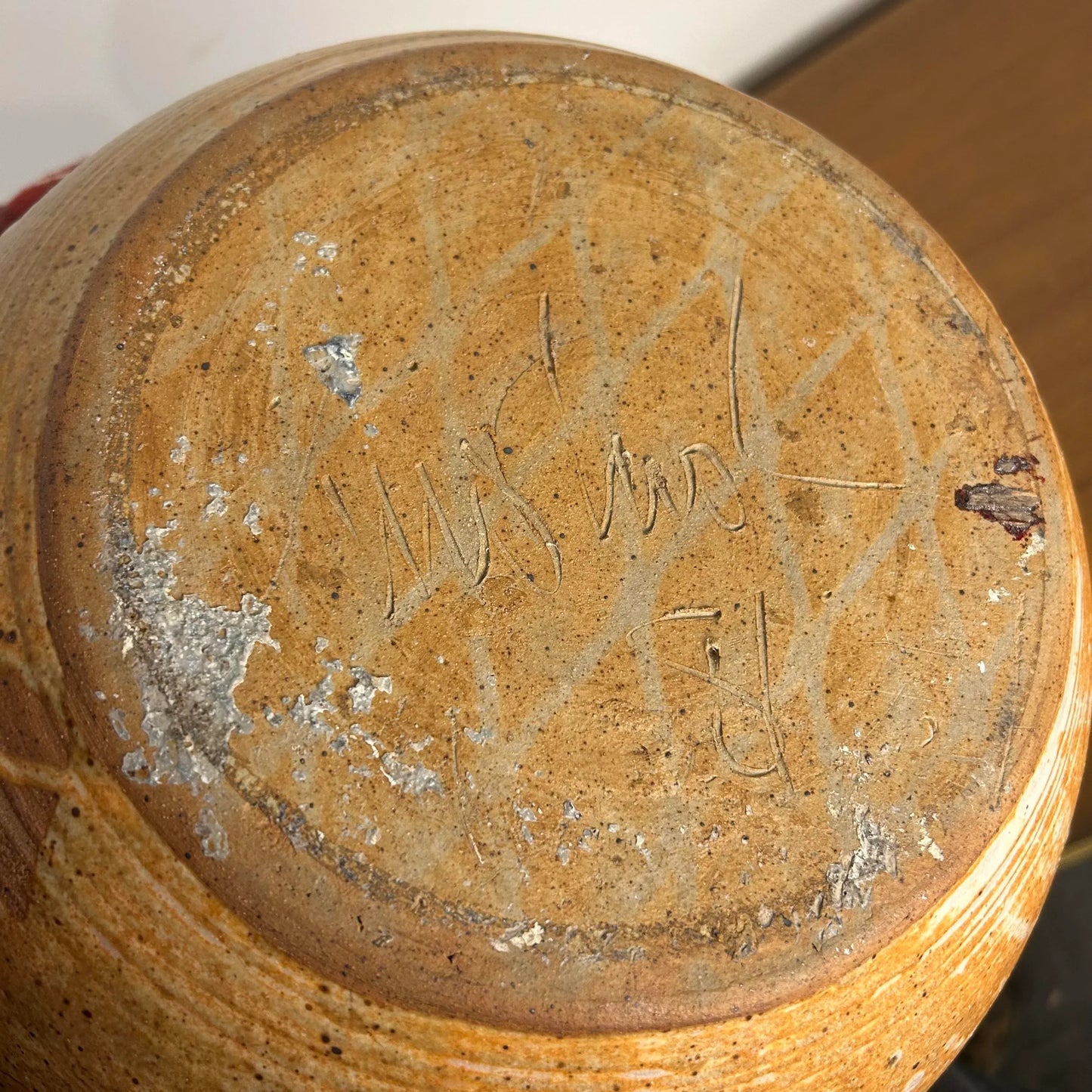 Large Lidded Ceramic Glazed Jar