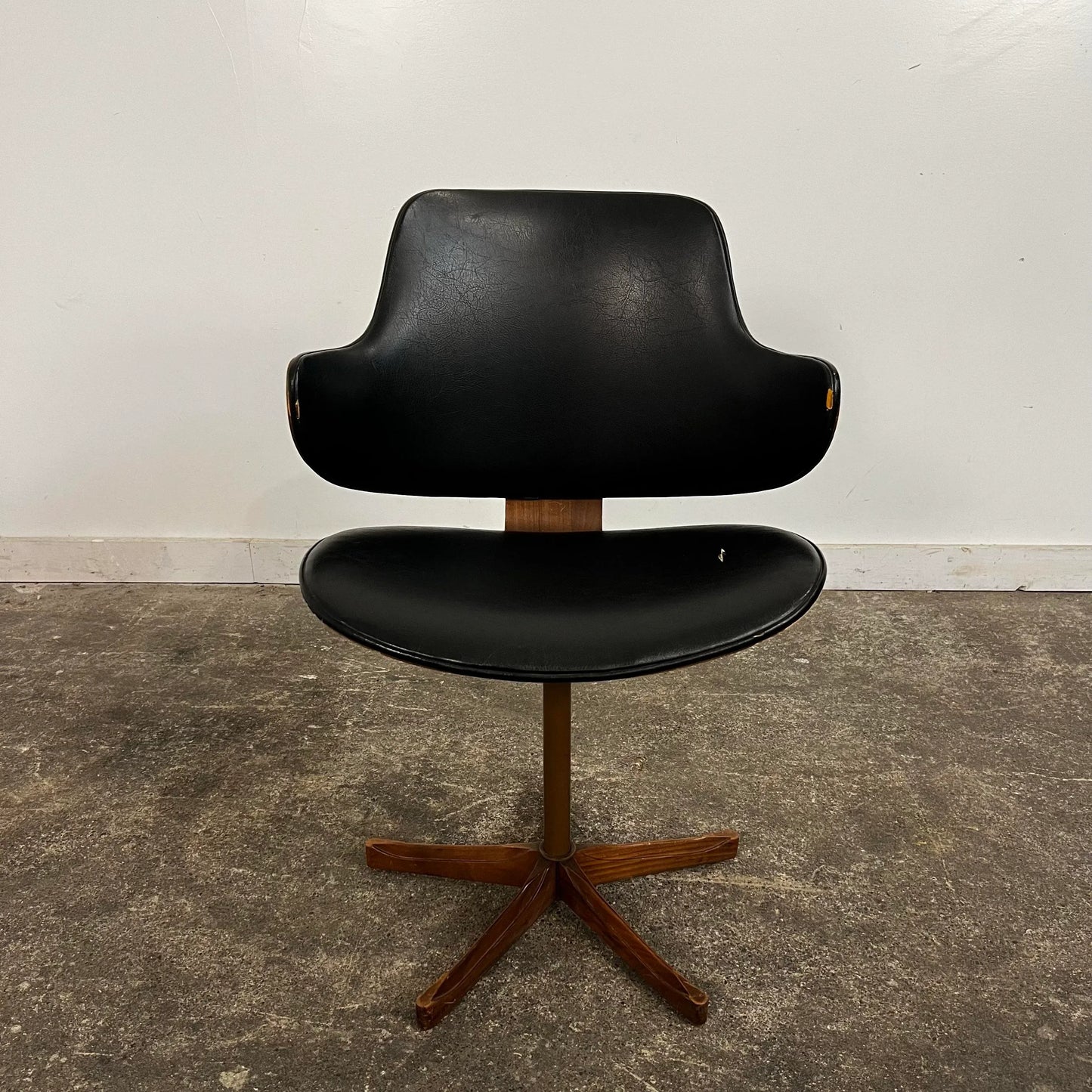Kodawood Bentwood Arm Swivel Chair Mid Century Modern Desk