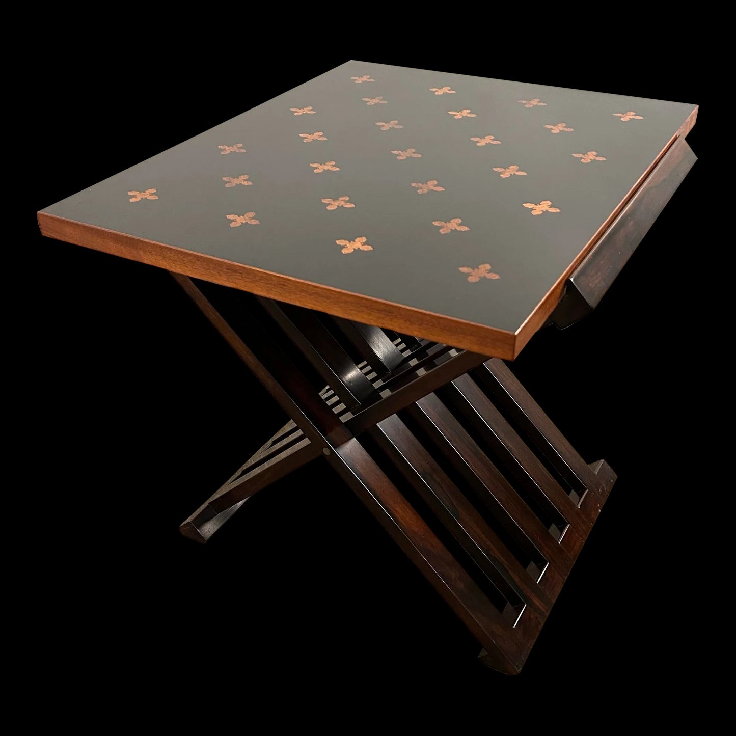 Rare Edward Wormley for Dunbar Rosewood X-Base Occasional Side Table