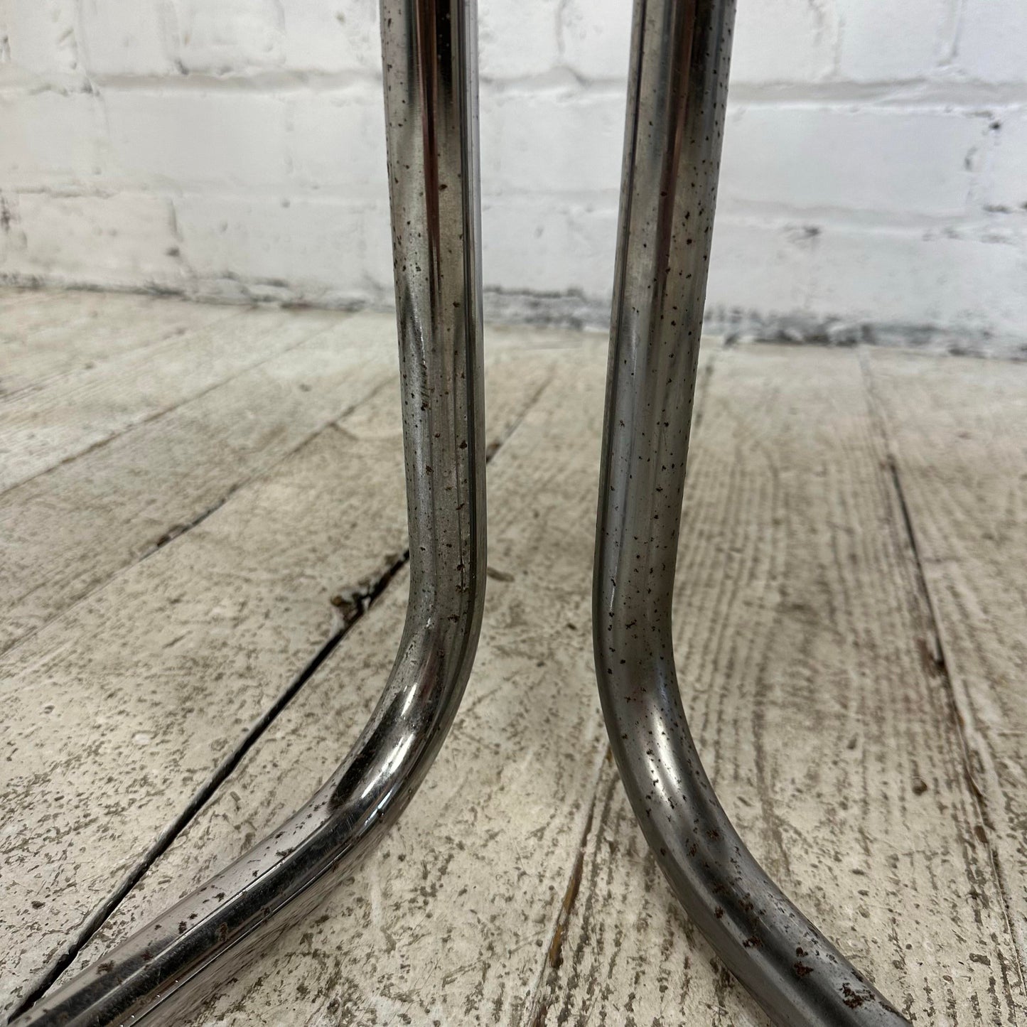 Pair of Chrome and Leather Chairs by Brayton International Collection