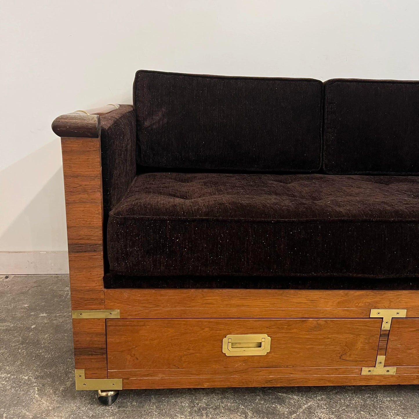 Marge Carson Campaign Rosewood Case pppSofa Day Bed