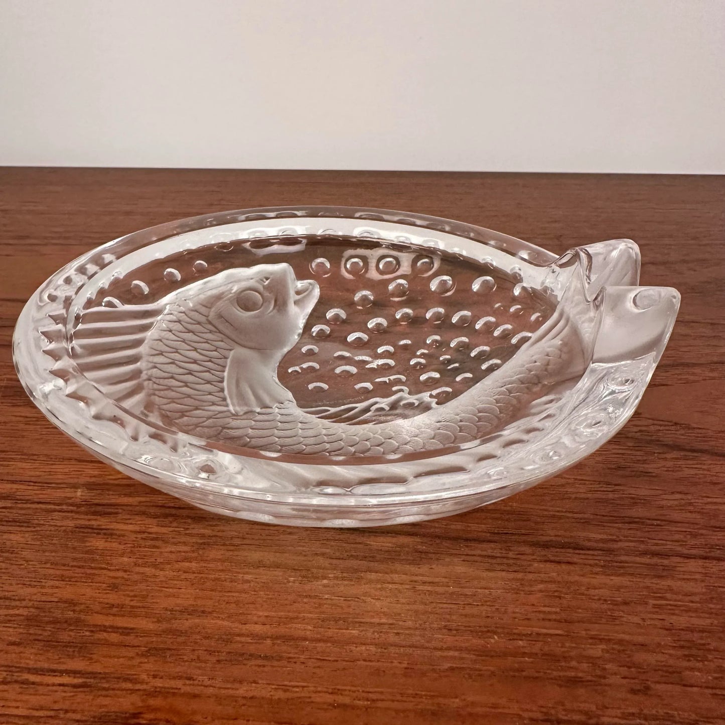 Lalique French Frosted Glass Concareau Koi Fish Bowl