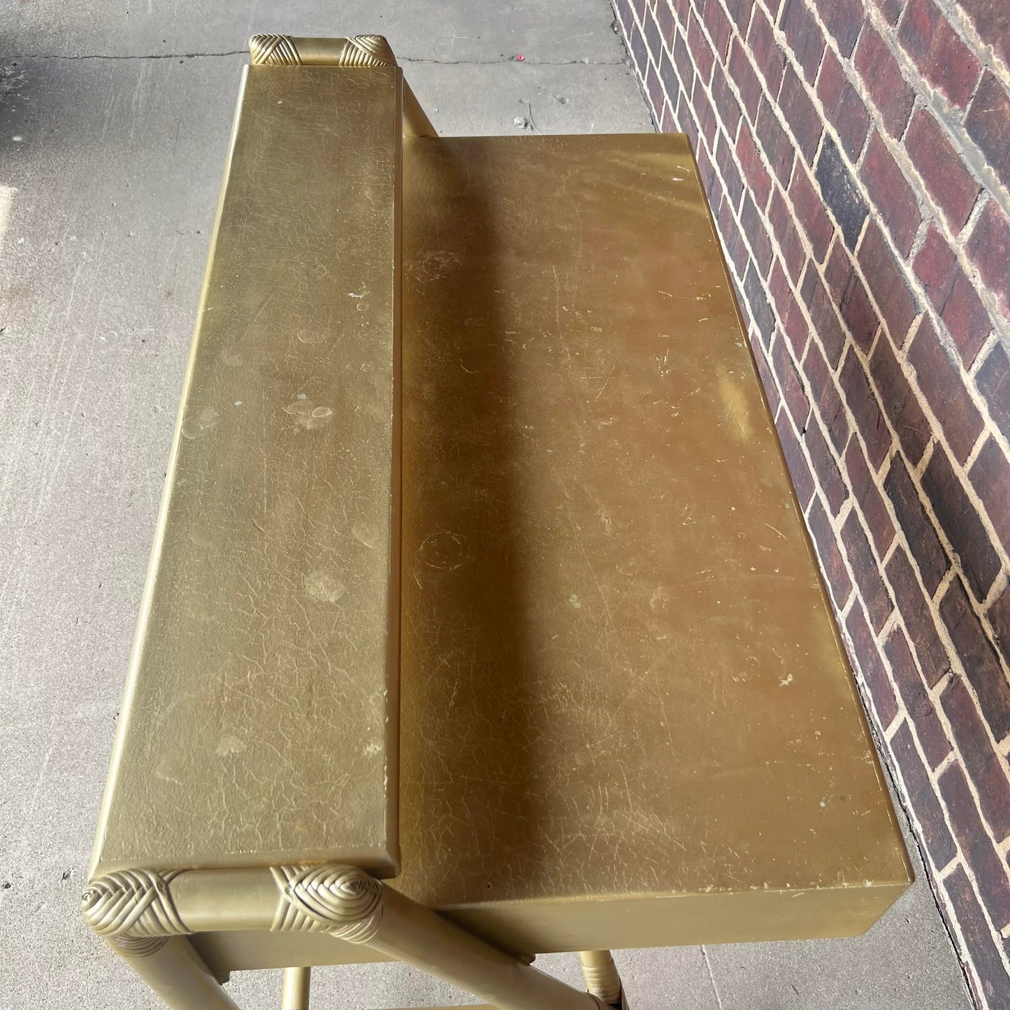 Tommi Parzinger Rattan Bamboo for Willow and Reed Desk.