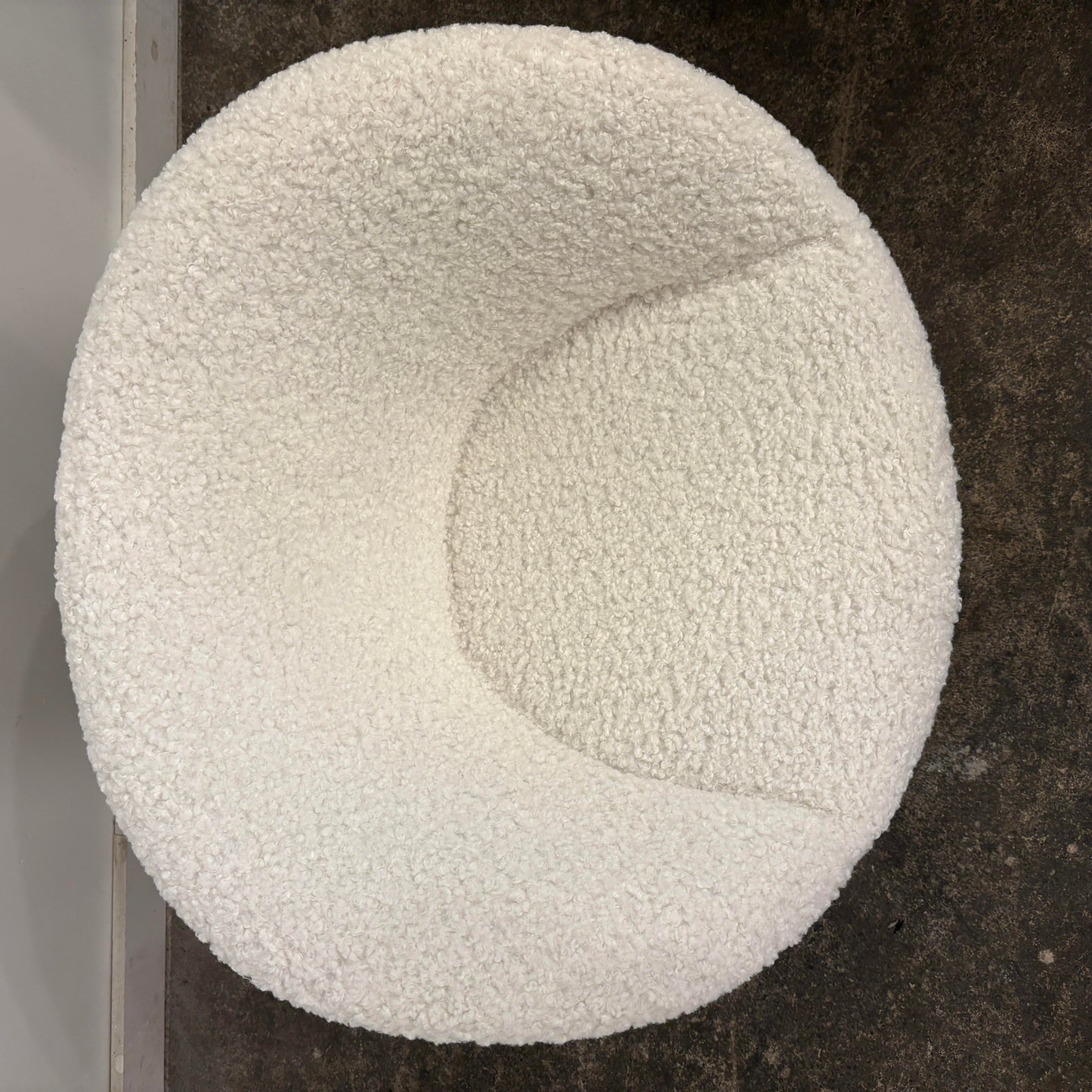 Pair of Arne Jacobsen Pot Chairs Reupholstered in Faux White Shearling