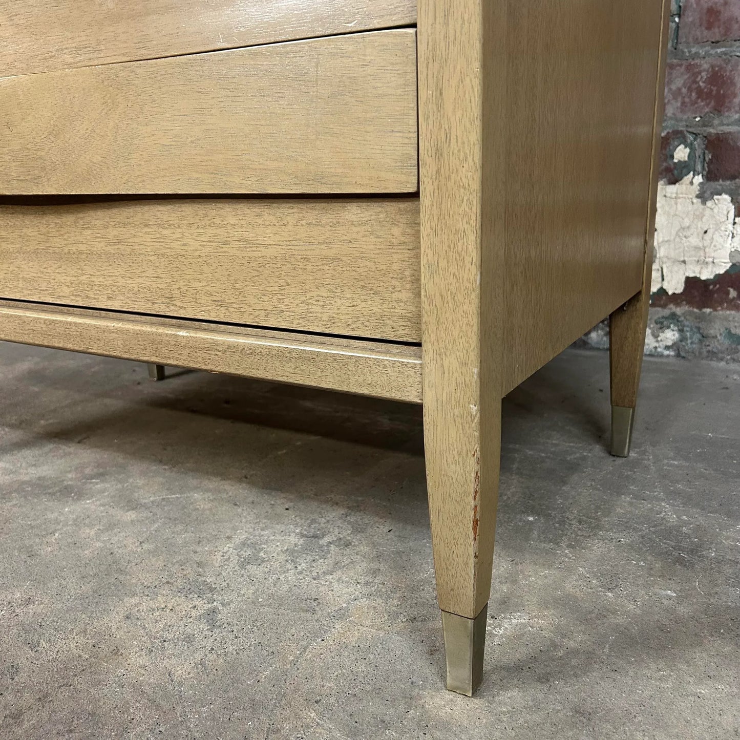 American of Martinsville Travertine Marble Top Chest