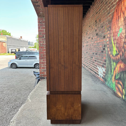 Mid-Century Modern Tobago Canadian Brutalist 2-Piece Tall Wardrobe
