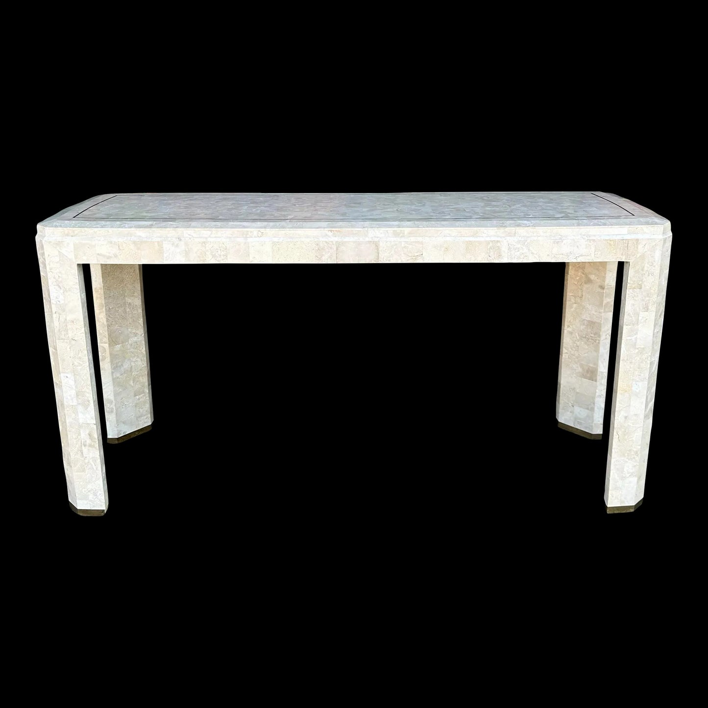 Maitland-Smith Tessellated Marble Console Table