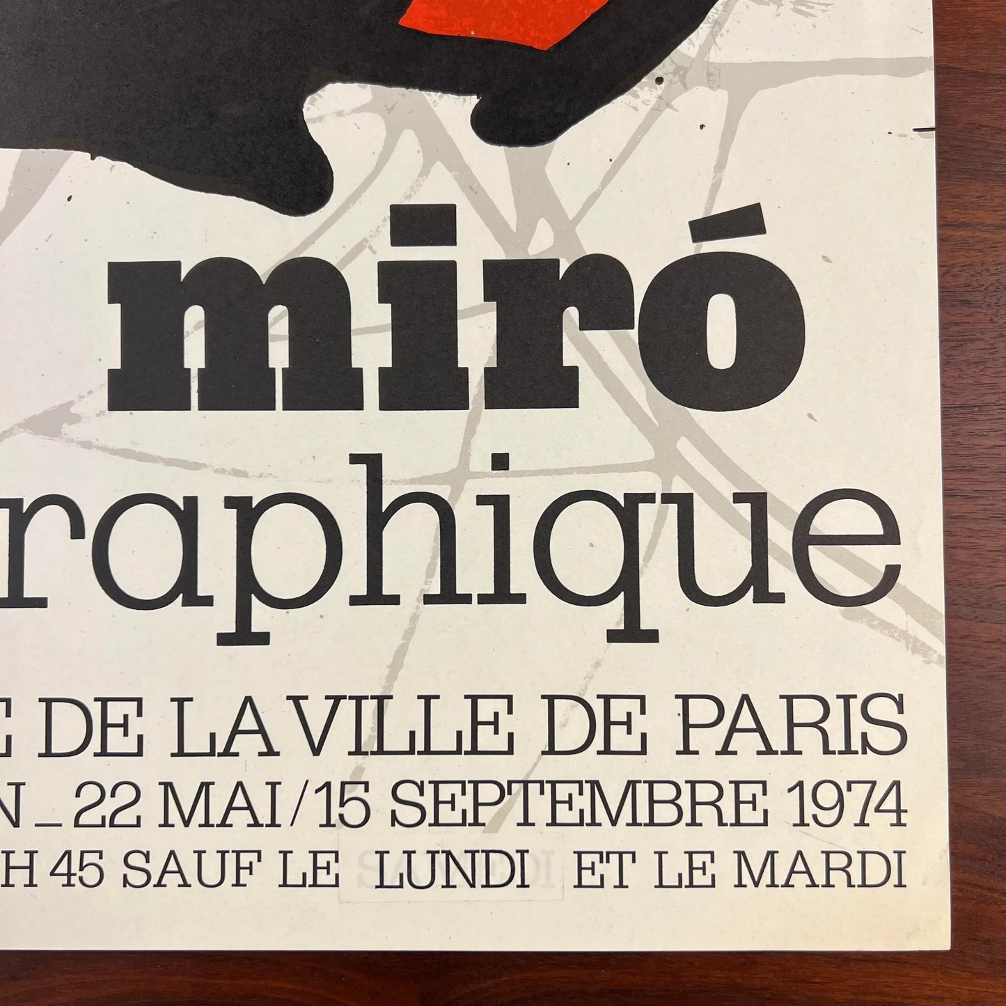 Original Joan Miró Stone Lithograph 1974