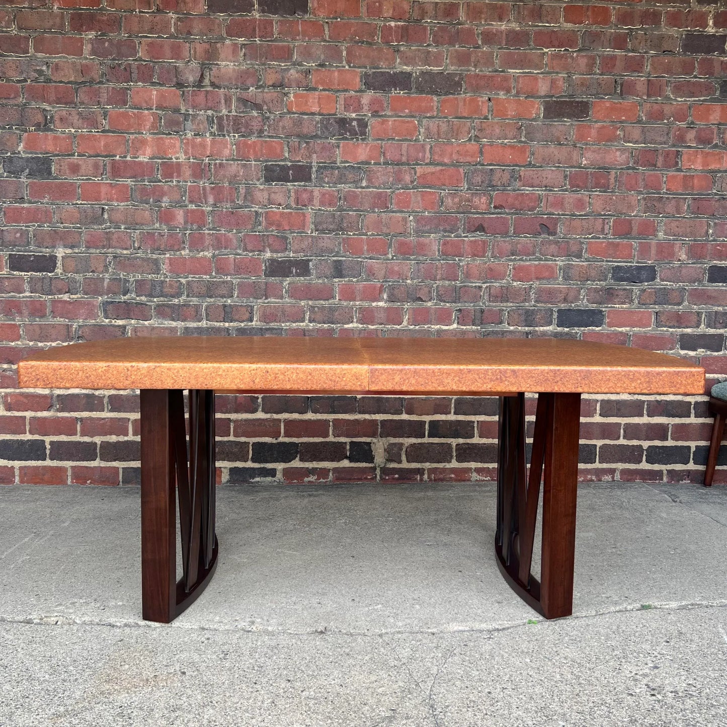 Mid 20th Century Paul Frankl Dining Set With Cork Top Table - Set of 7
