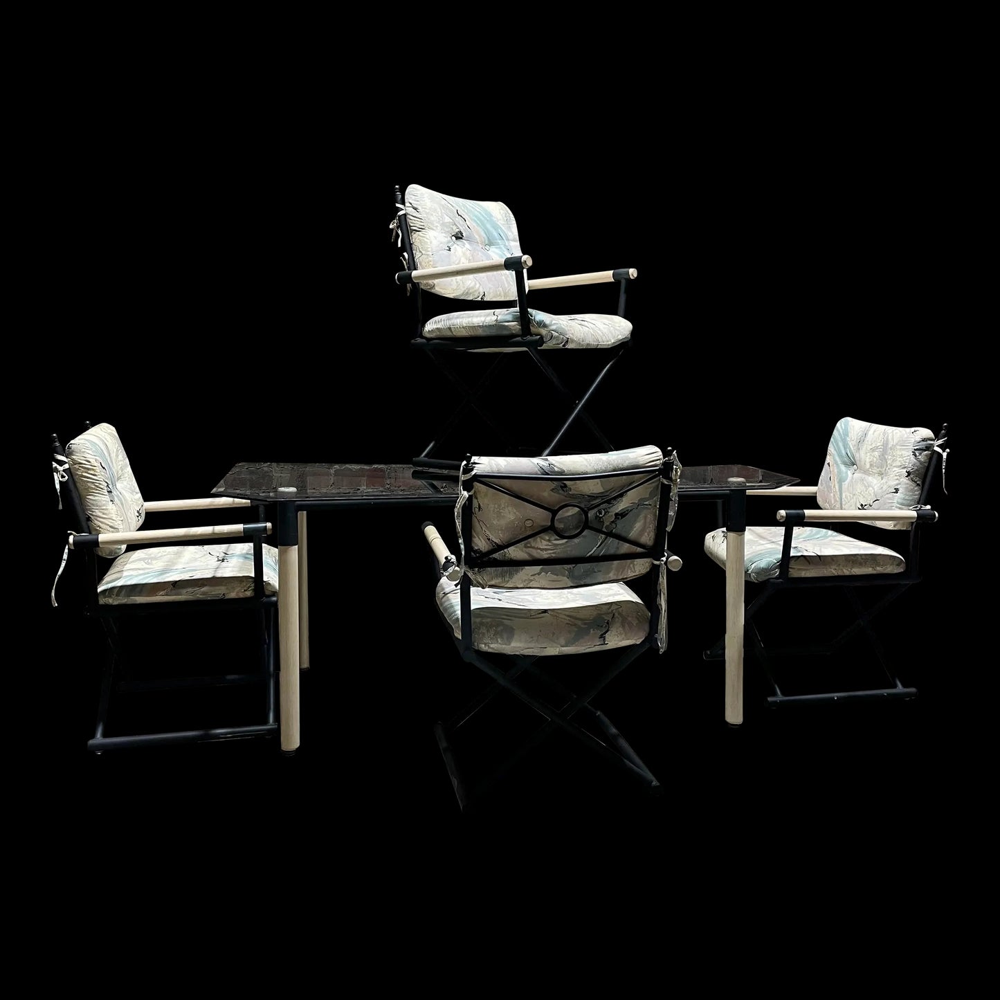 1980s Vintage Dining Set in the Style Cleo Baldon - 5 Pieces