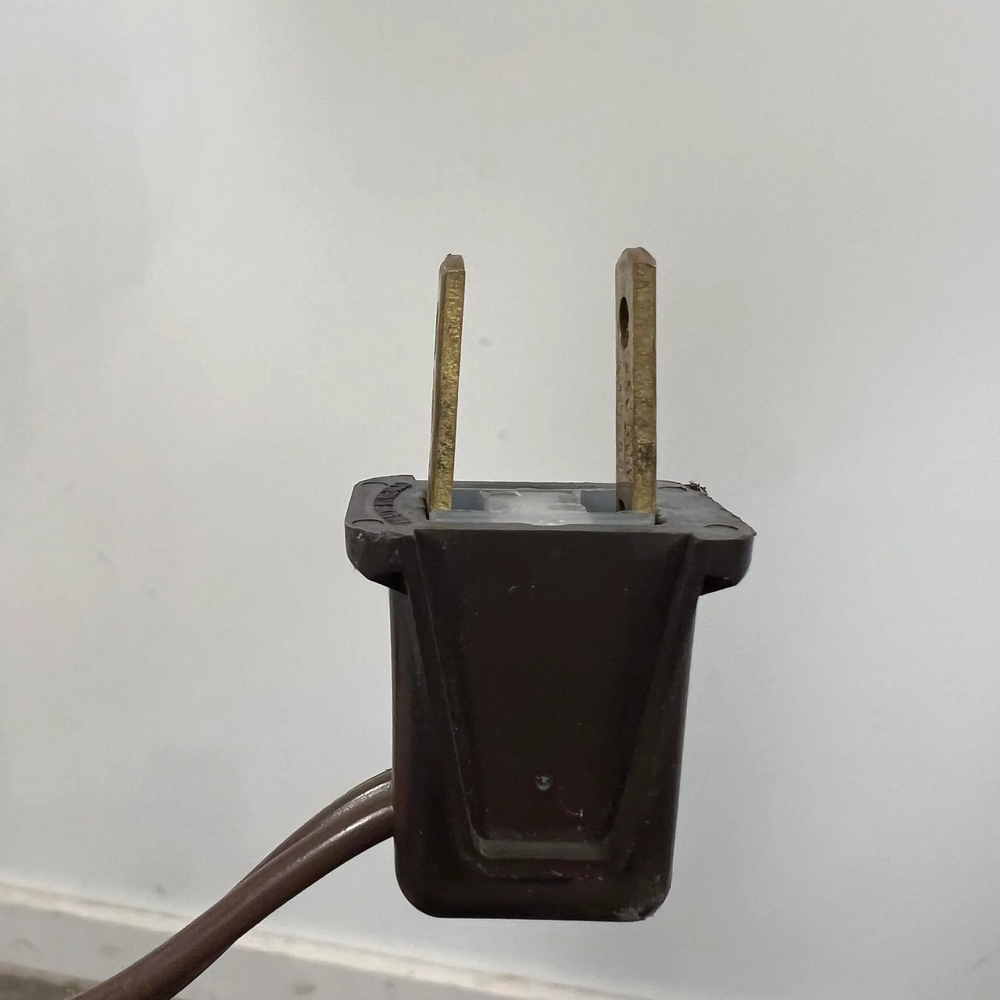 Mid Century Modern Wooden and Brass Floor Lamp