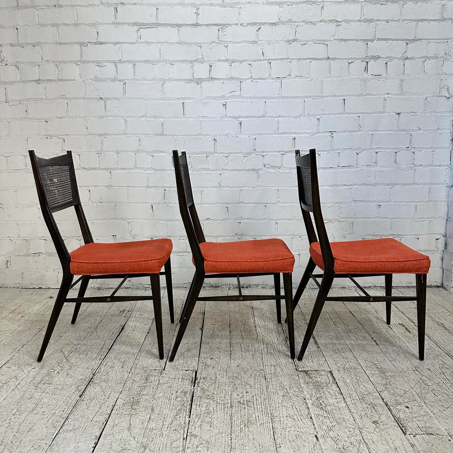 Set of 3 Paul McCobb Black Dining Chairs