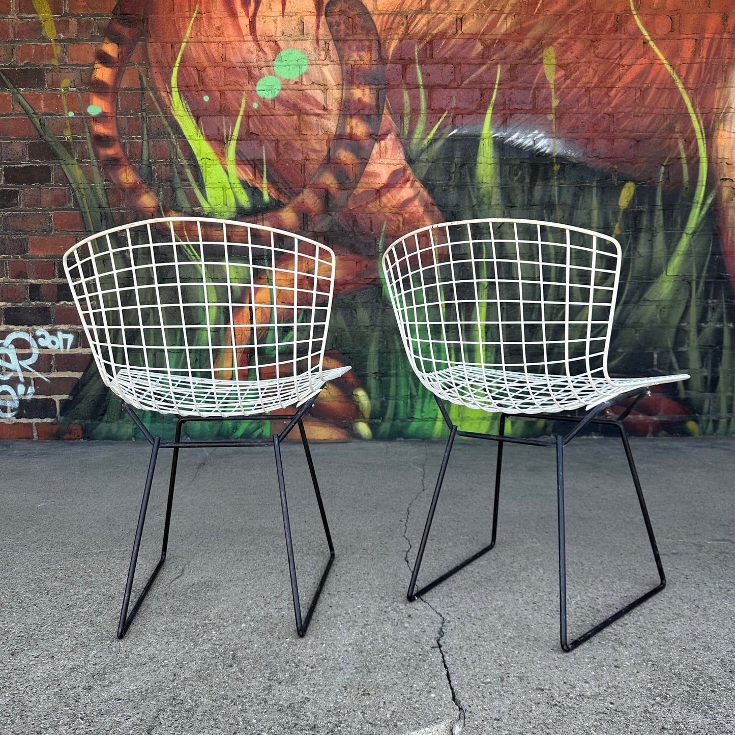 Set of 6 Harry Bertoia Wire Side Chairs for Knoll