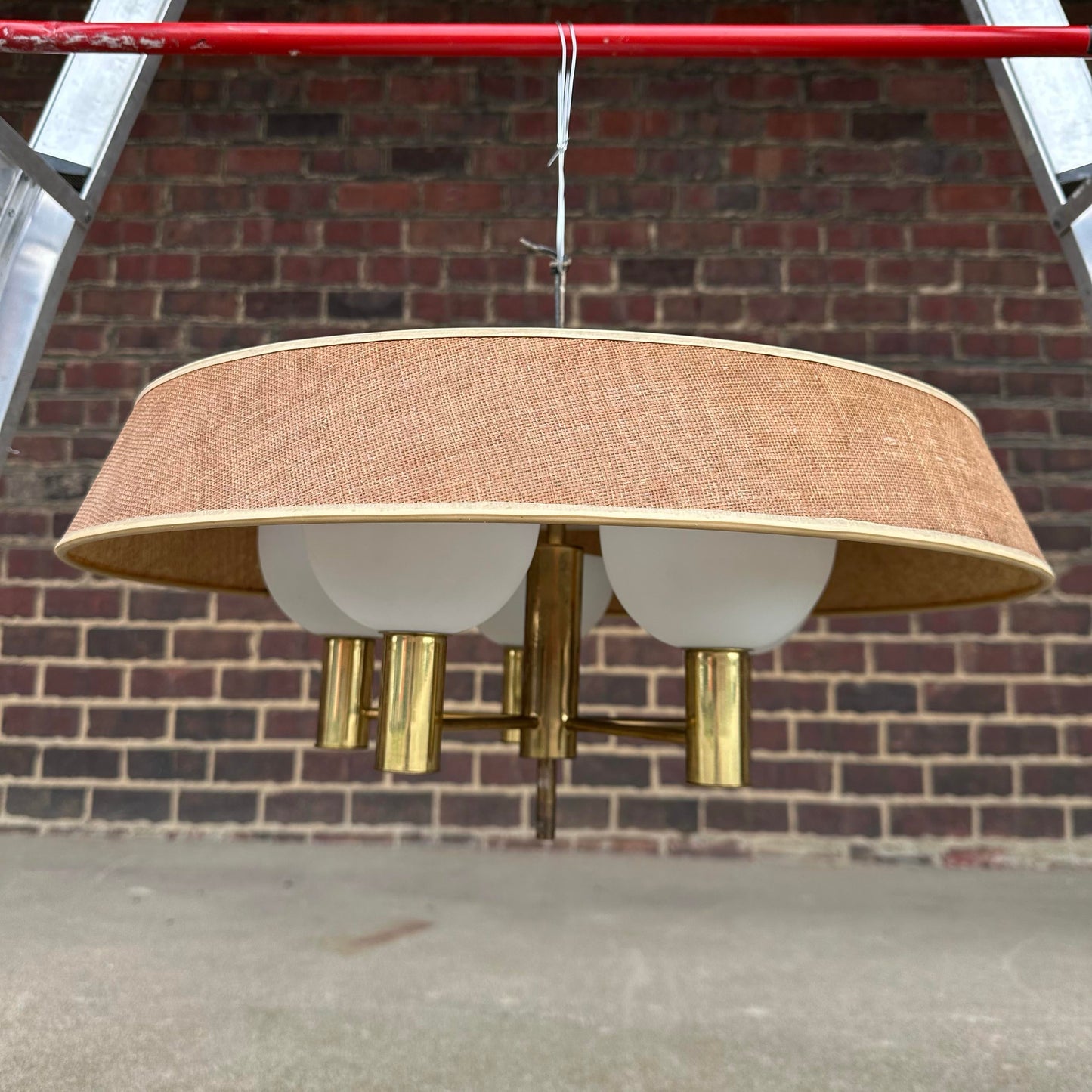 Mid Century Modern Chandelier Hanging Lamp by Gerald Thurston for Lightolier 1