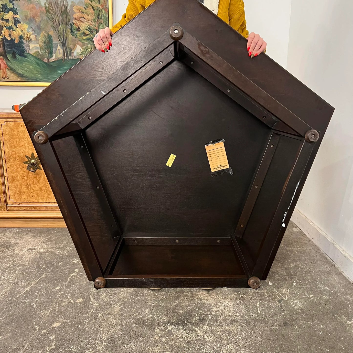 Edward Wormley for Dunbar Burlwood Pentagonal Coffee Table