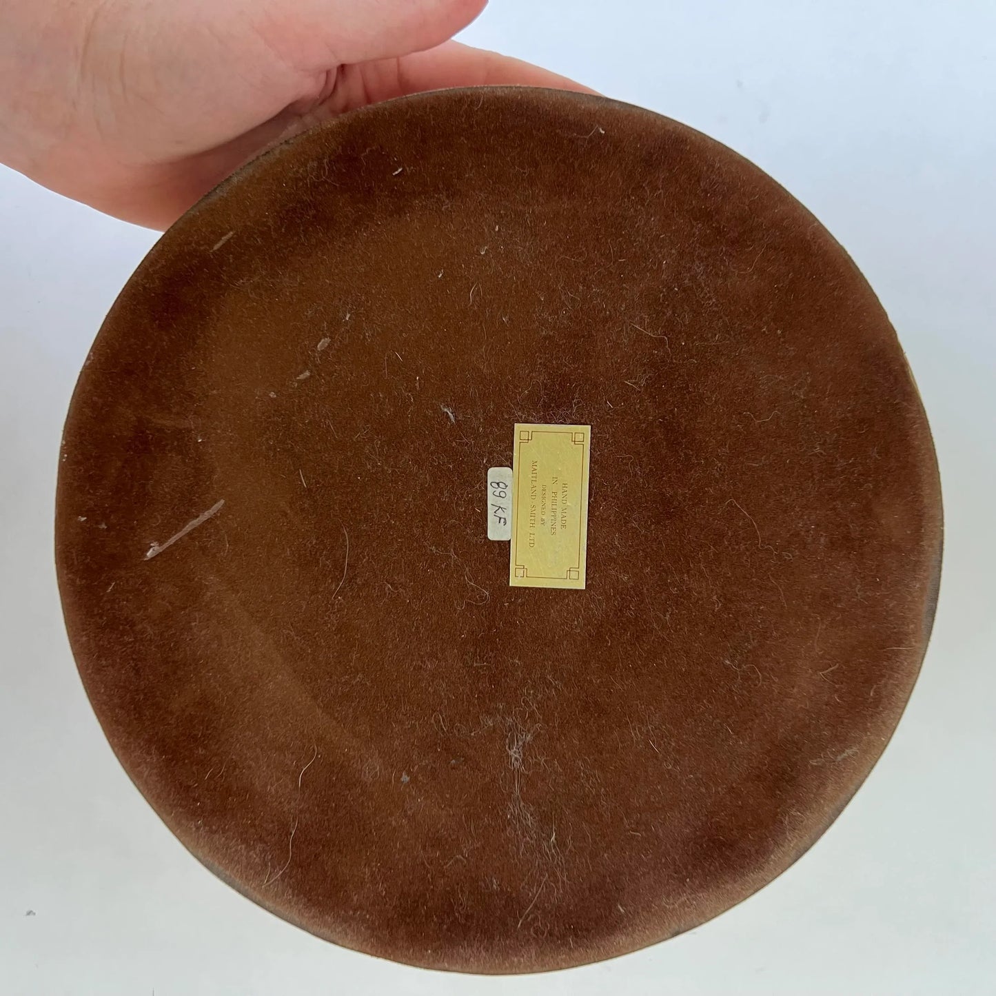 Maitland Smith Tessellated Marble Round Box Locking