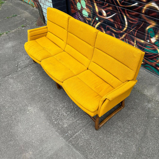 Mid 20th Century Pearsall-Style Sofa With Walnut Base