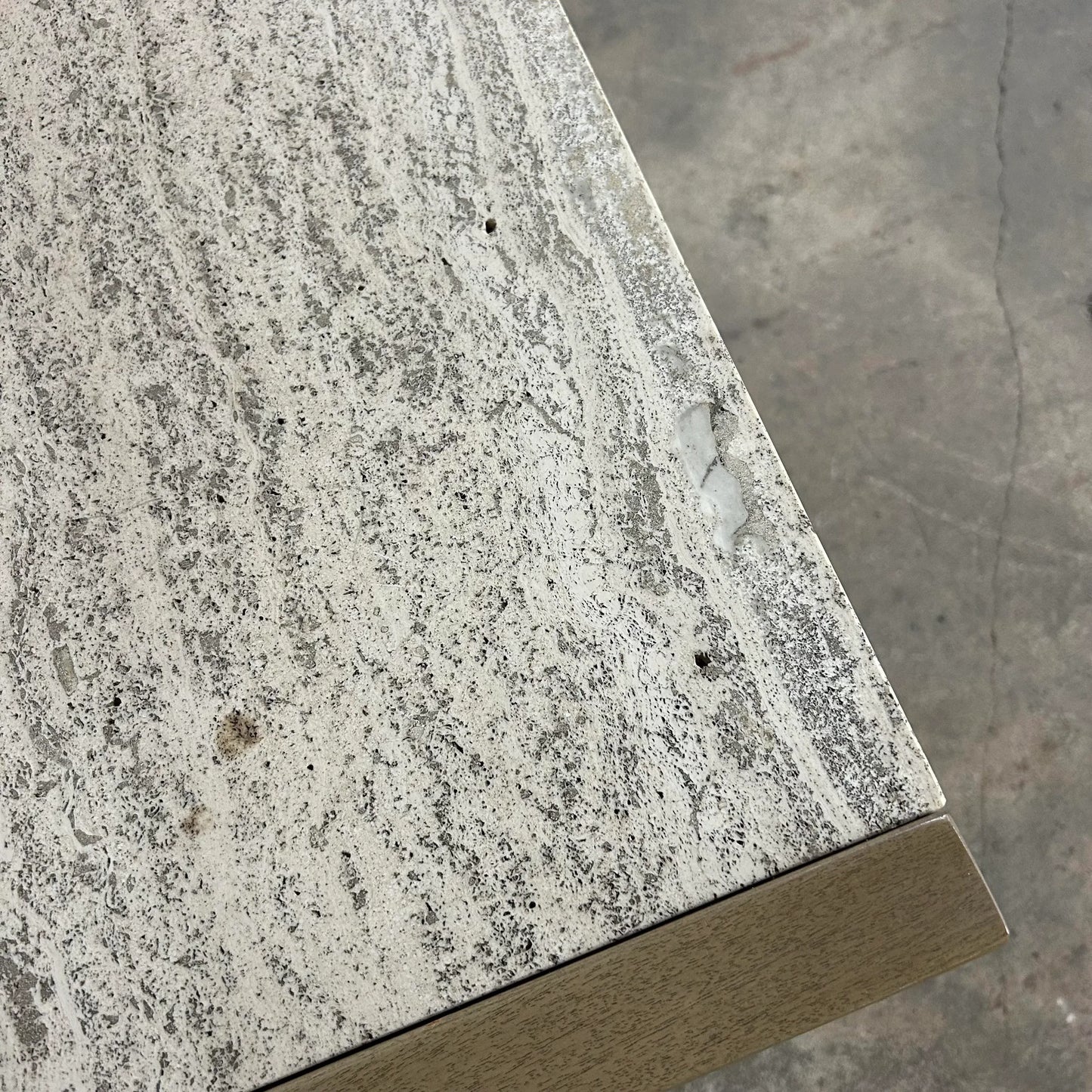 American of Martinsville Travertine Marble Top Chest