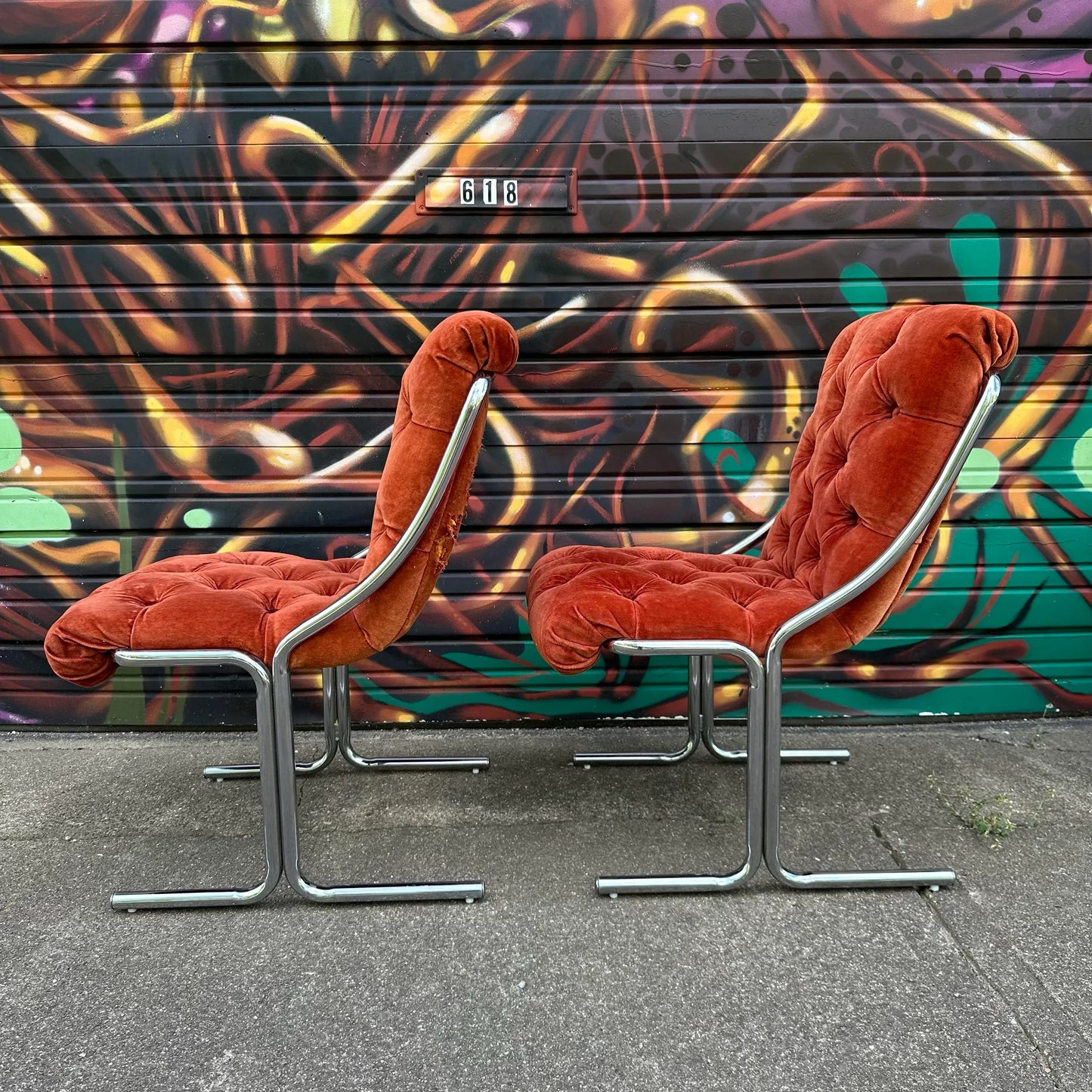 Set of 5 Daystrom Chrome Dining Chairs