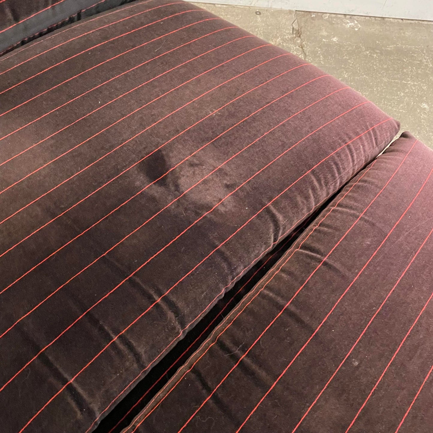 1980s Vladimir Kagan for Preview Furniture Black and Red Stripe Chaise