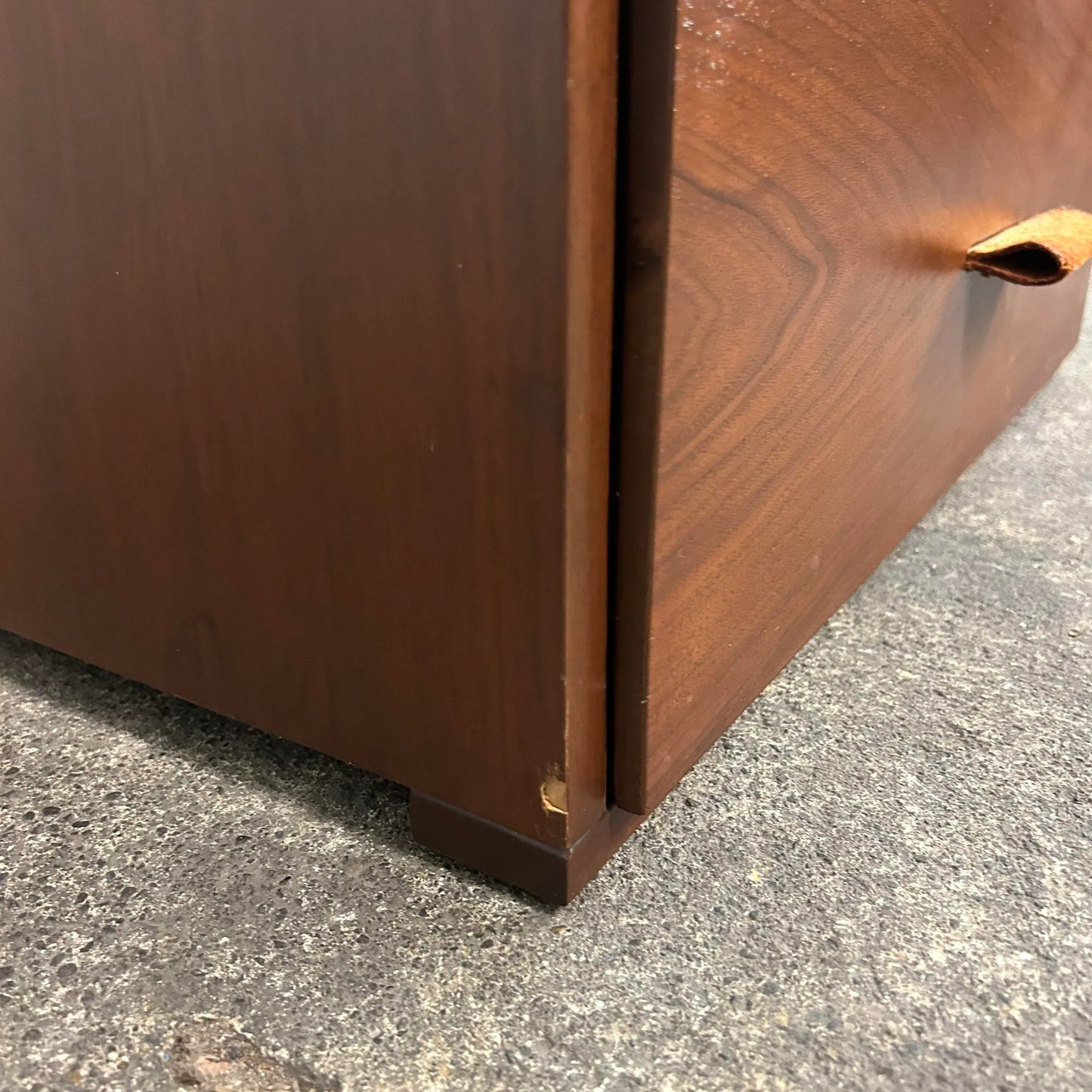 Mid Century Modern Chest of Drawers With Leather Pulls
