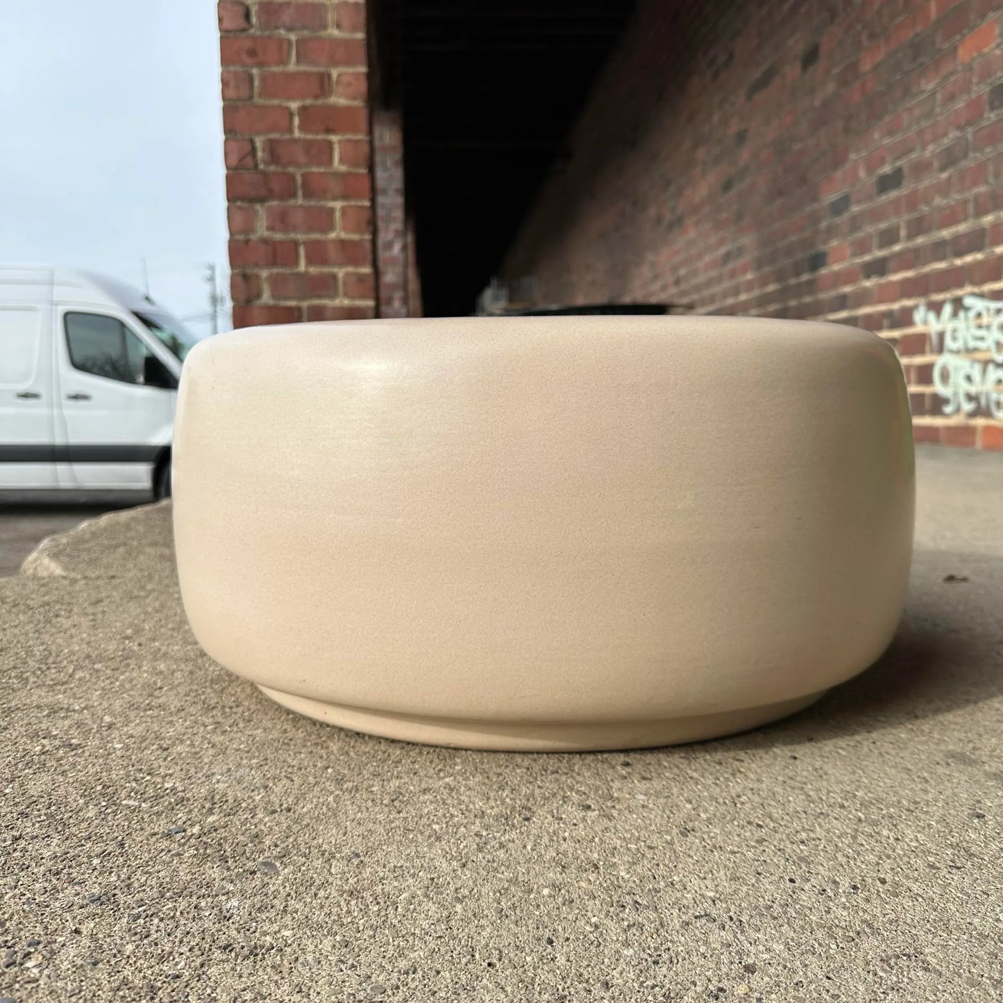 21” Large Architectural Pottery Ap “Tire” Planter by John Follis Large